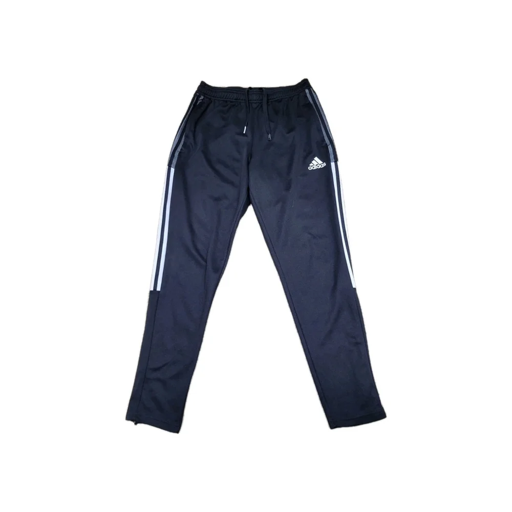 Adidas Men's 3-Stripes Black Ankle-Zip Joggers Medium Waist 28